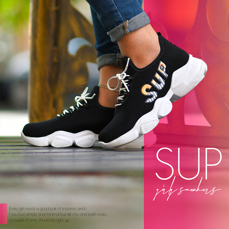 كفش دخترانه مدل SUP مشكي