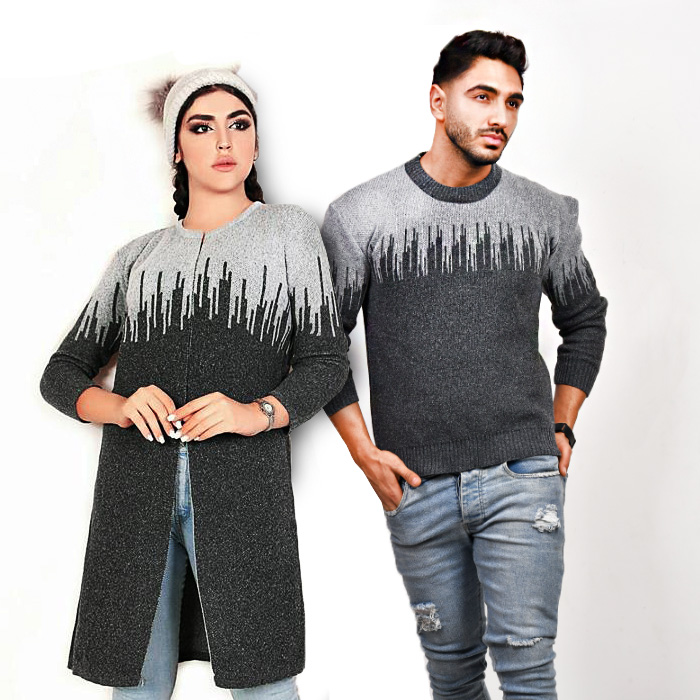 ست مانتو پلیور بافت مدل Dadvar