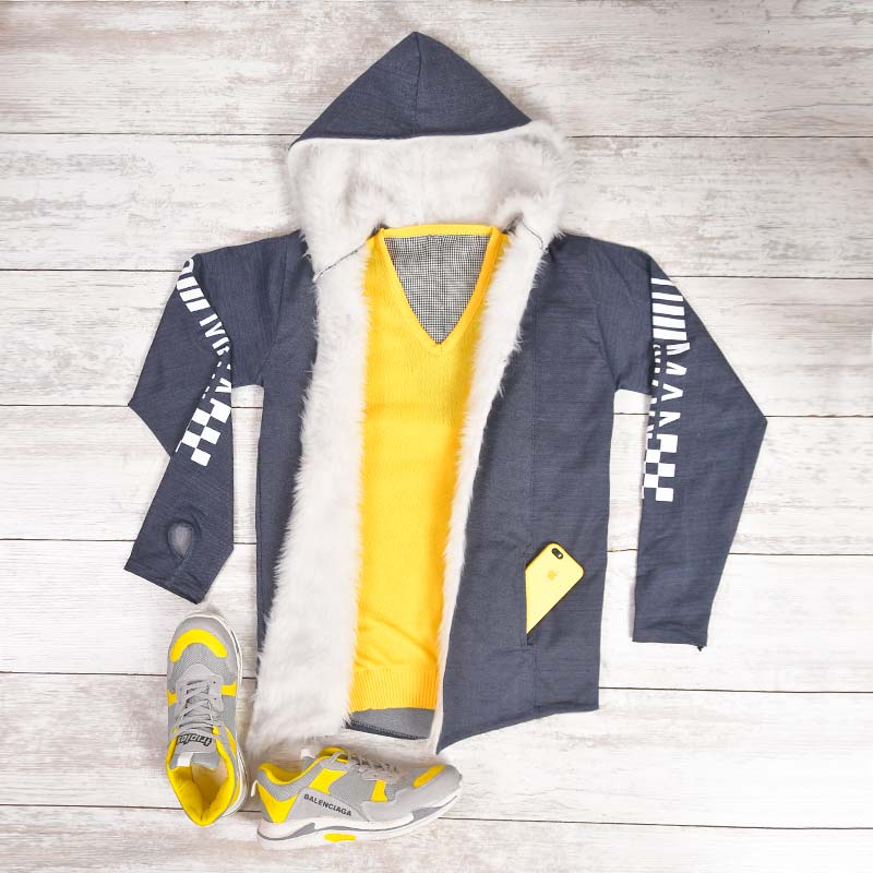 هودي مردانه لبه خز دار مدل ramyar