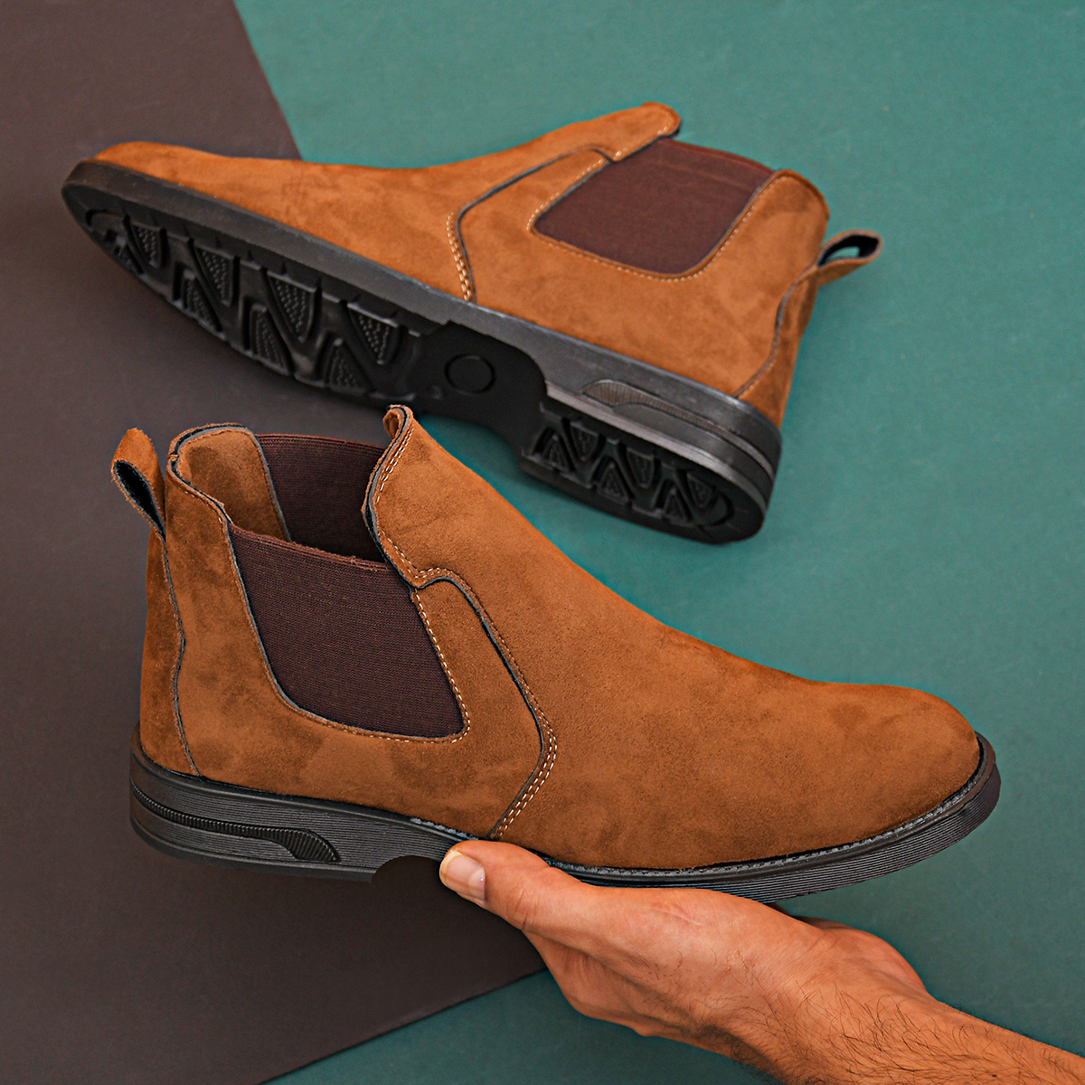 کفش ساقدار قهوه ای مردانه مدل Alvand