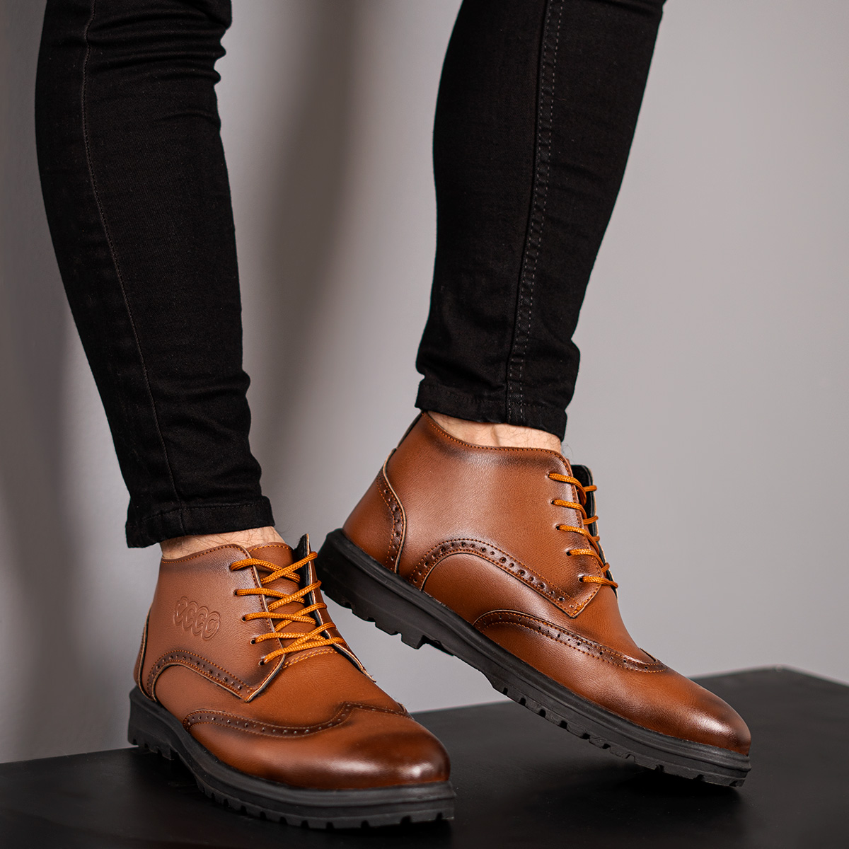 کفش ساقدارقهوه ای مردانه مدل Kayson