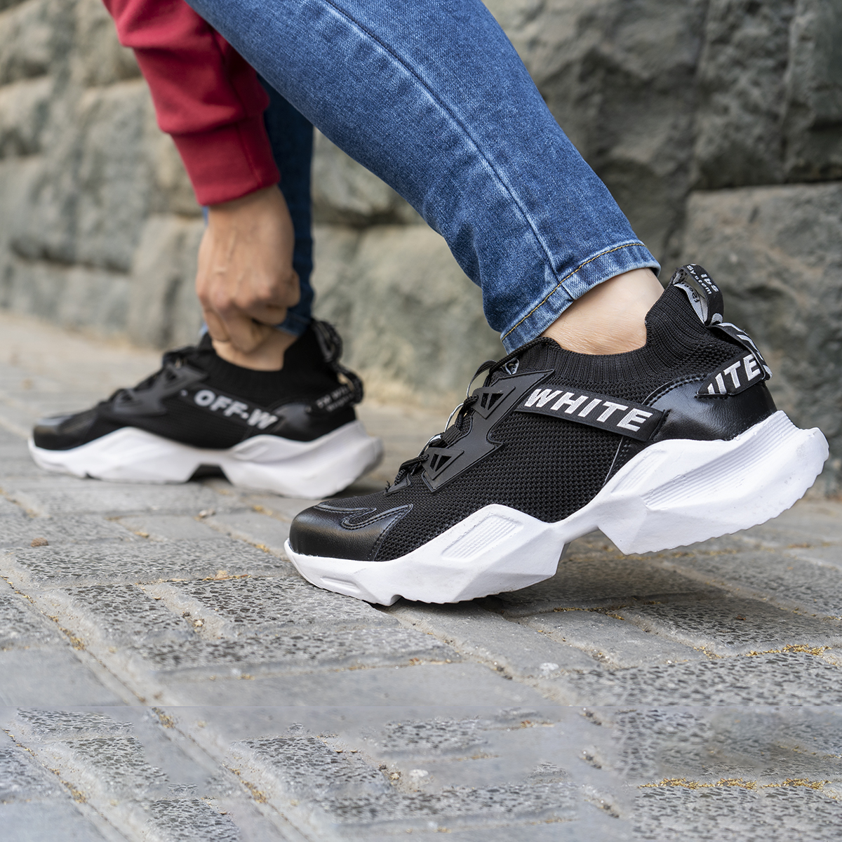 کفش مردانه off white مشکی مدل lucas