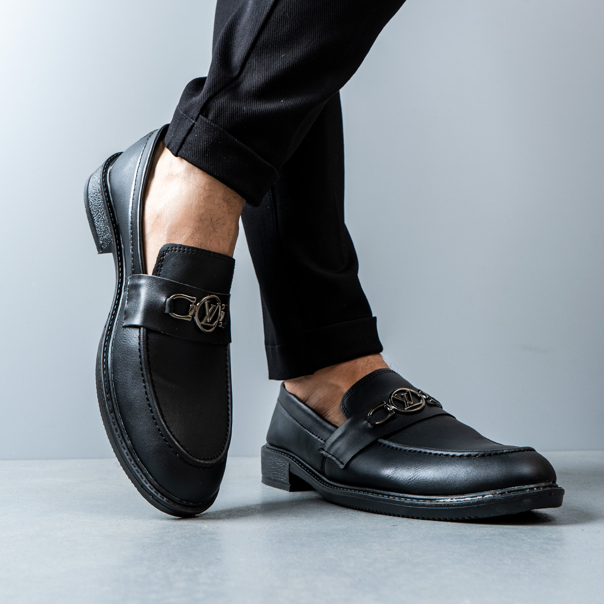 کفش کالج مردانه مشکی مدل NERVAN