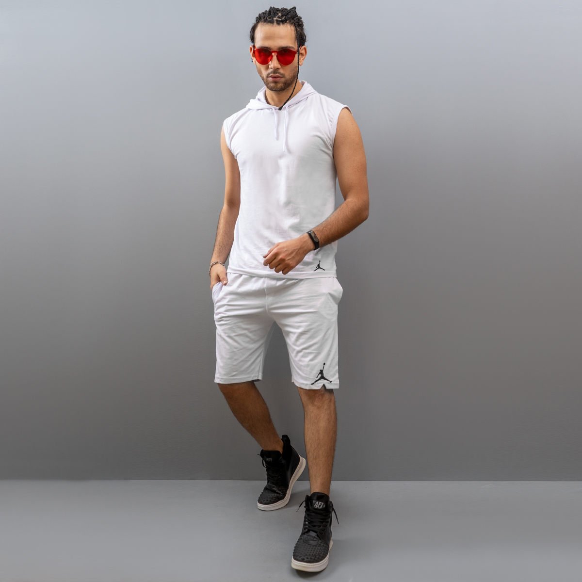 ست ركابي شلوارك Jordan مردانه مدل Deravan