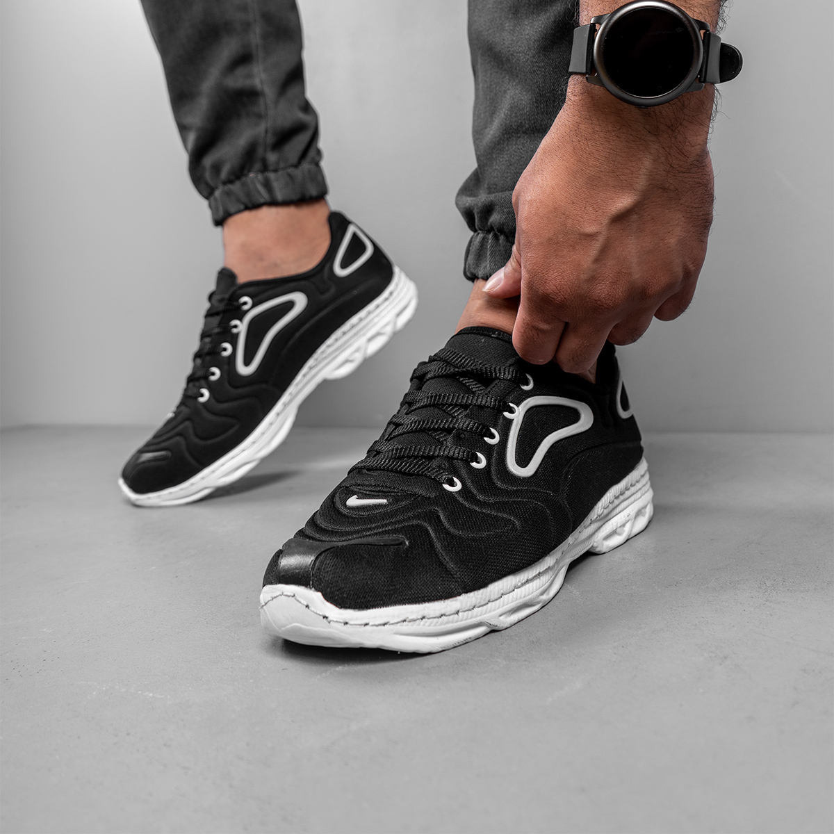 کفش ورزشی مردانه مشکی مدل Daksa