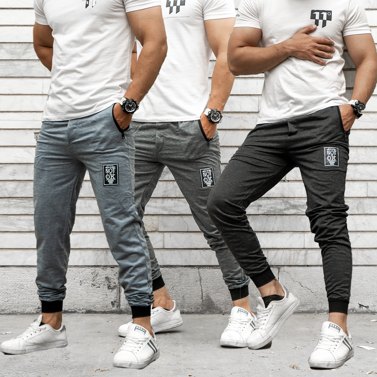 شلوار اسلش Not Ok مردانه طوسی روشن مدل Caren