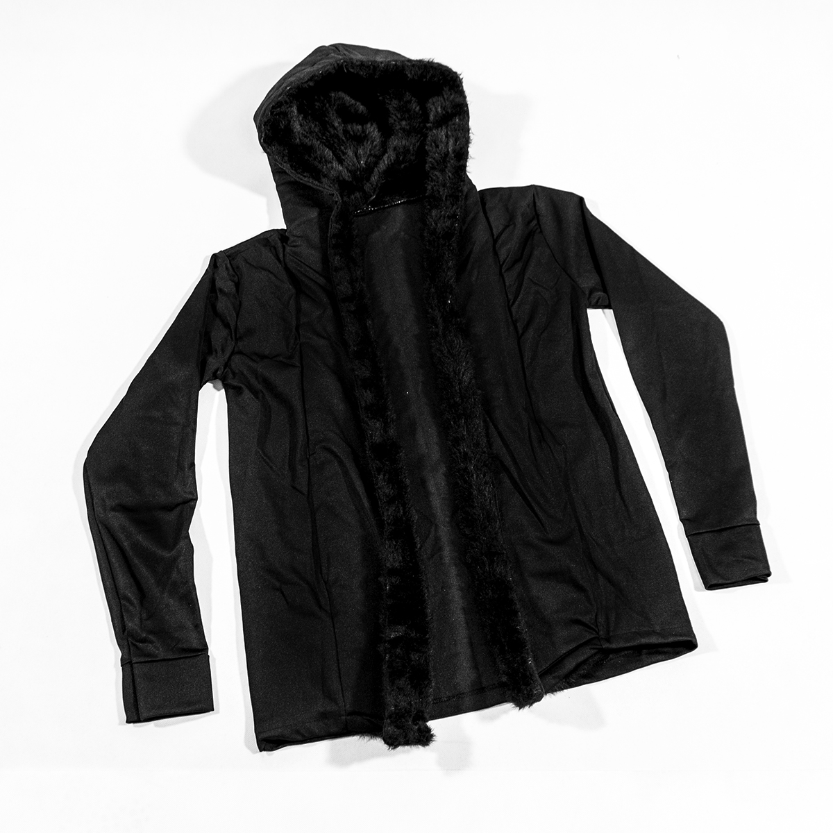 شنل مردانه خزدار مشکی مدل Farhad