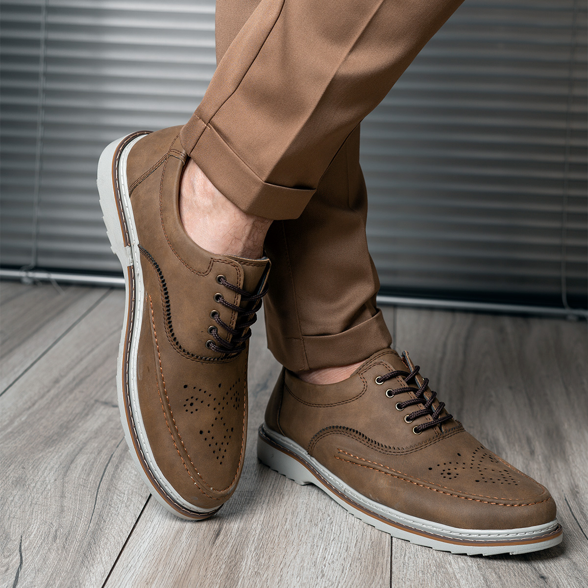 کفش مردانه خاکی مدل sevik