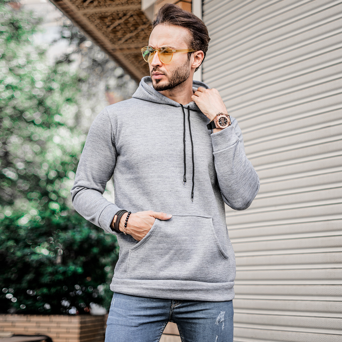 هودی کلاه دار مردانه طرح آدیداس مدل sadra