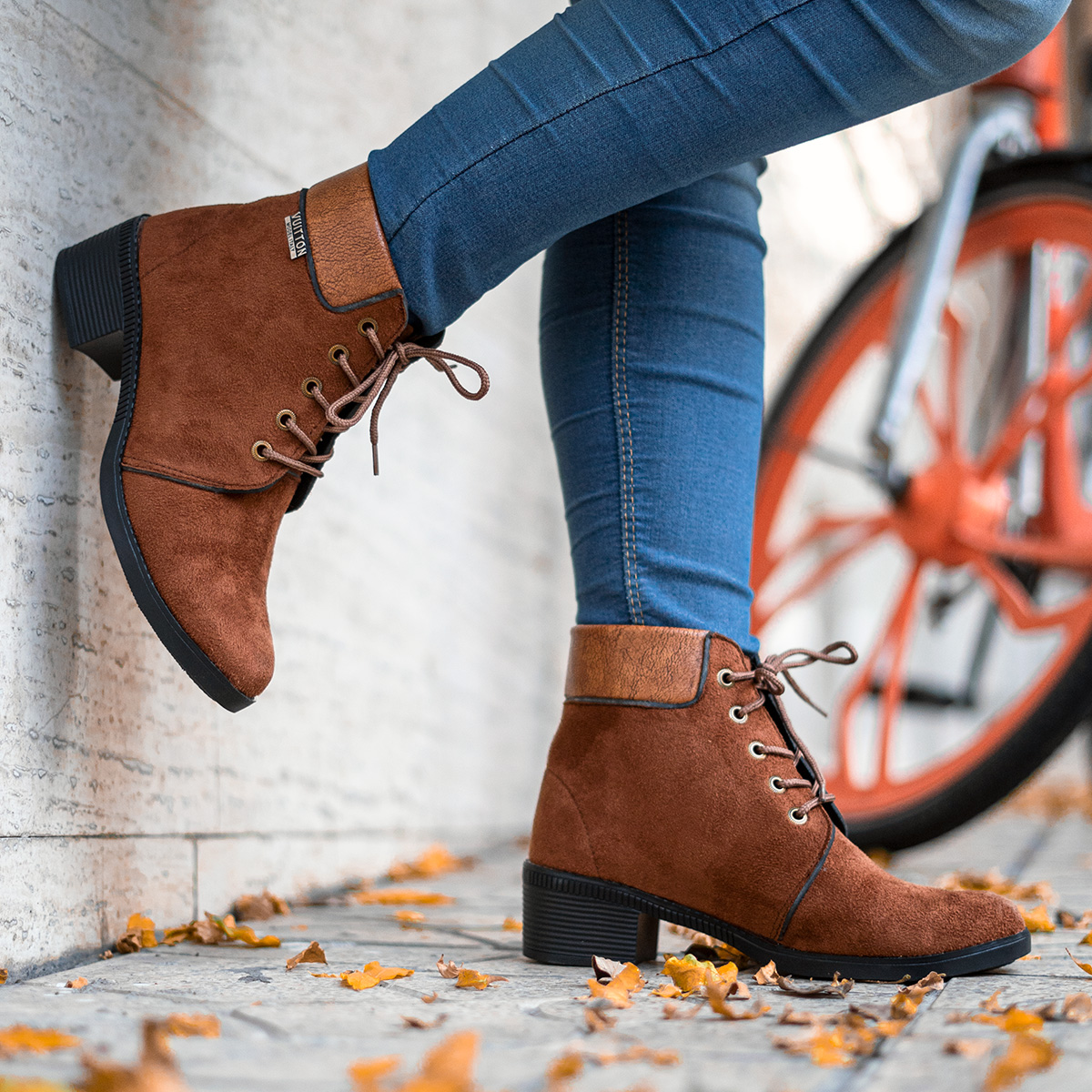 نیم بوت دخترانه قهوه ای مدل Diana