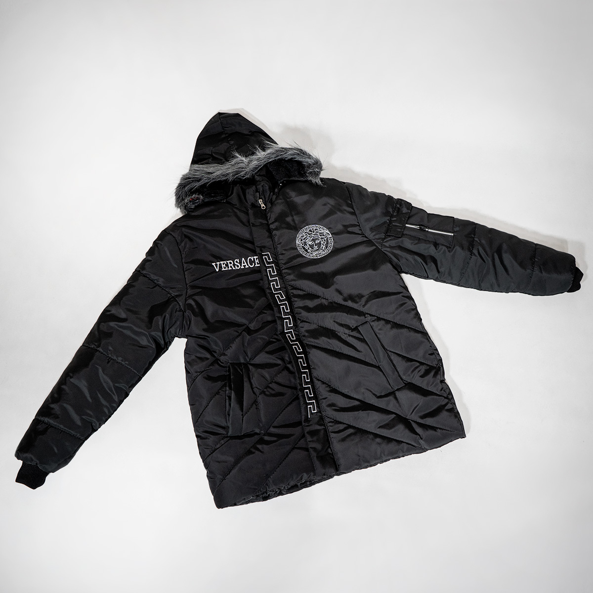 کاپشن مردانه مشکی مدل Versace