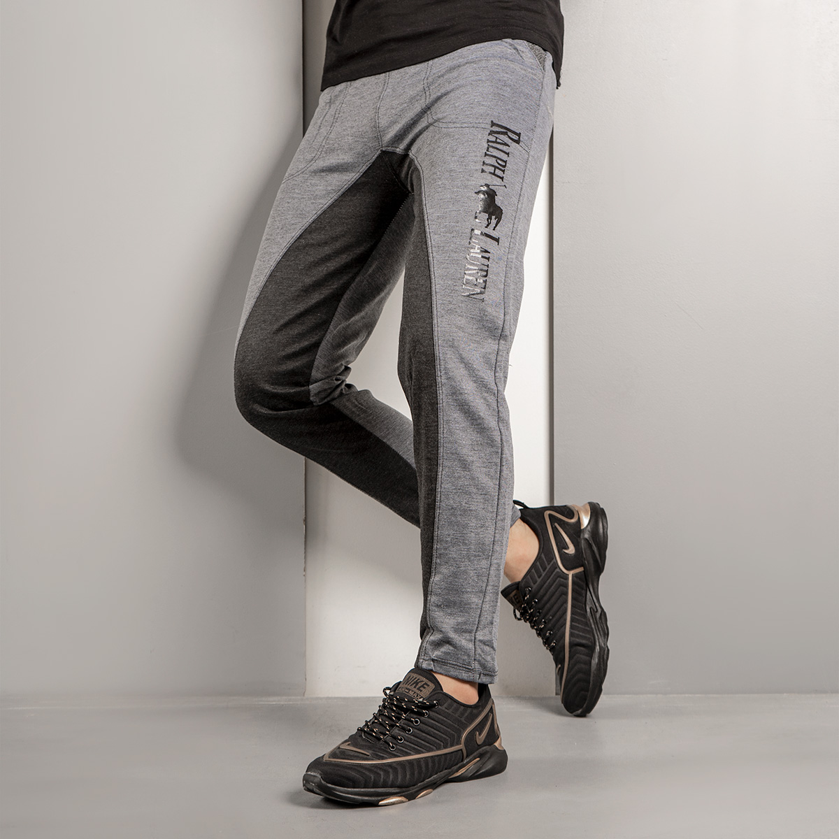 اسلش مردانه (T)دورنگ طوسی مشکی مدل RL30