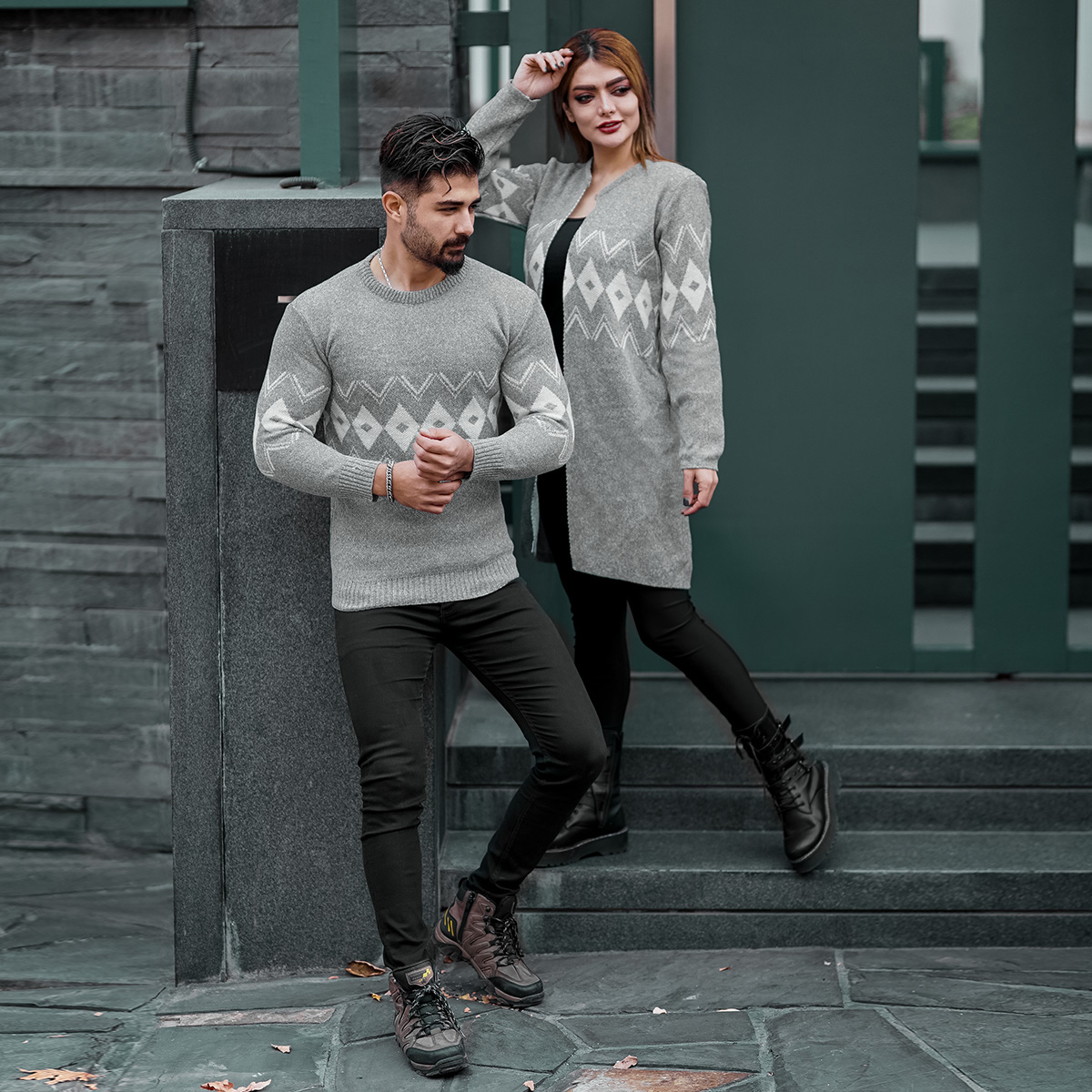 ست بافت طوسی مدل venom