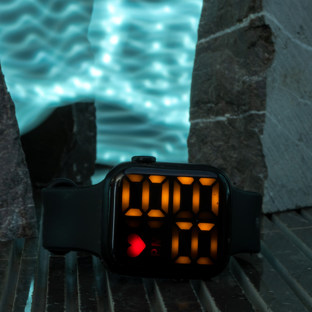 ساعت دیجیتالی LED مشکی مدل Alan