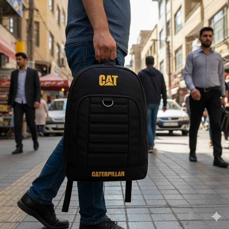 کوله پشتی Cat مشکی مدل payam