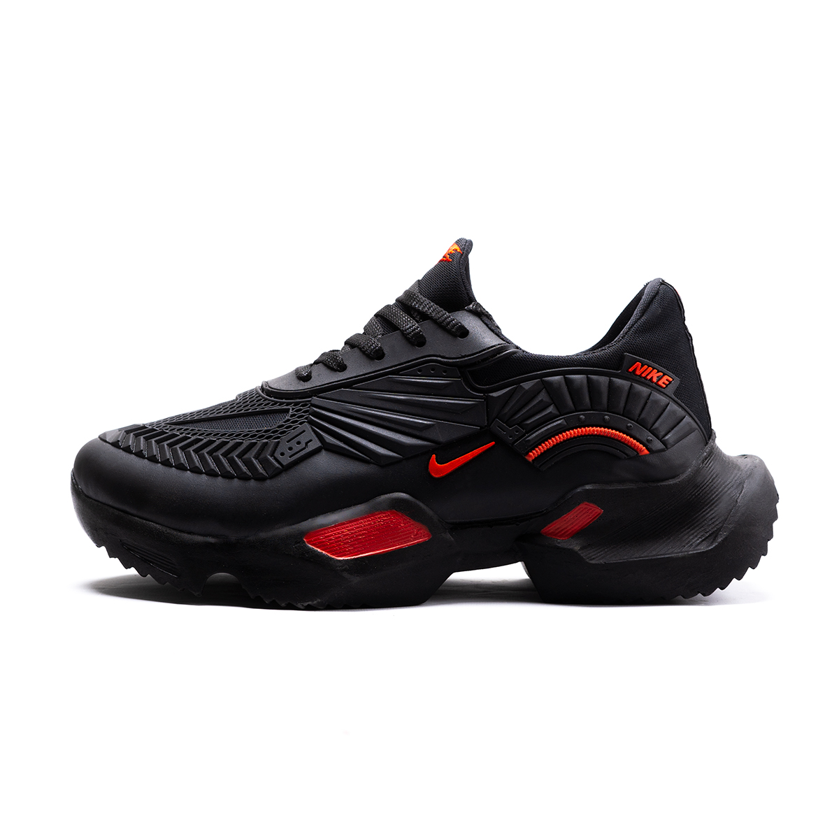 کفش مردانه نایک مشکی قرمز مدل FANTON