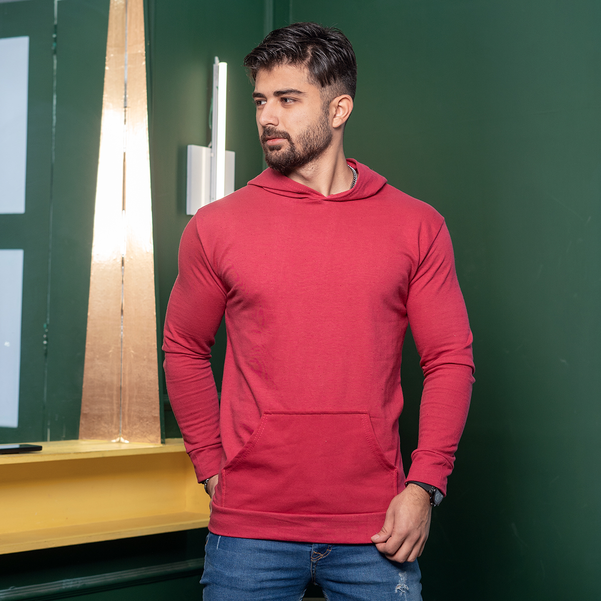 هودی مردانه قرمزمدل Ramtin