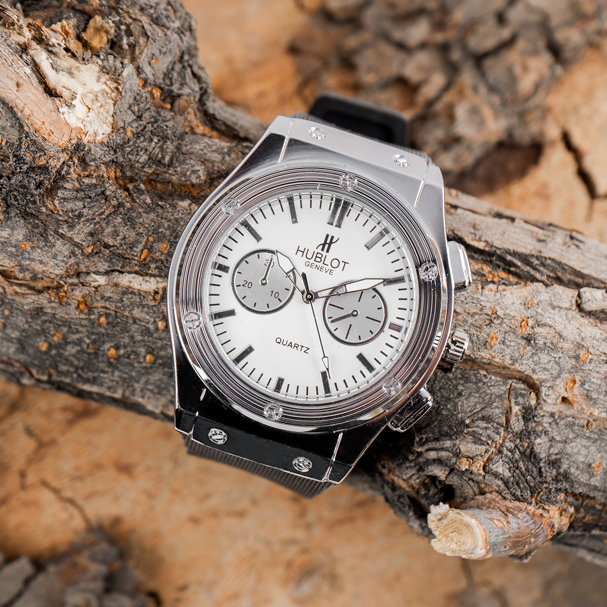 ساعت مچی Hublot نقره ای صفحه سفید مدل C70