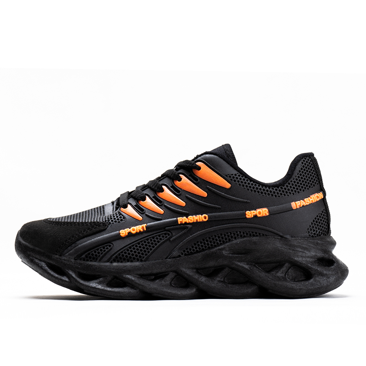 کفش وزرشی زنانه مشکی نارنجی مدل Shiva