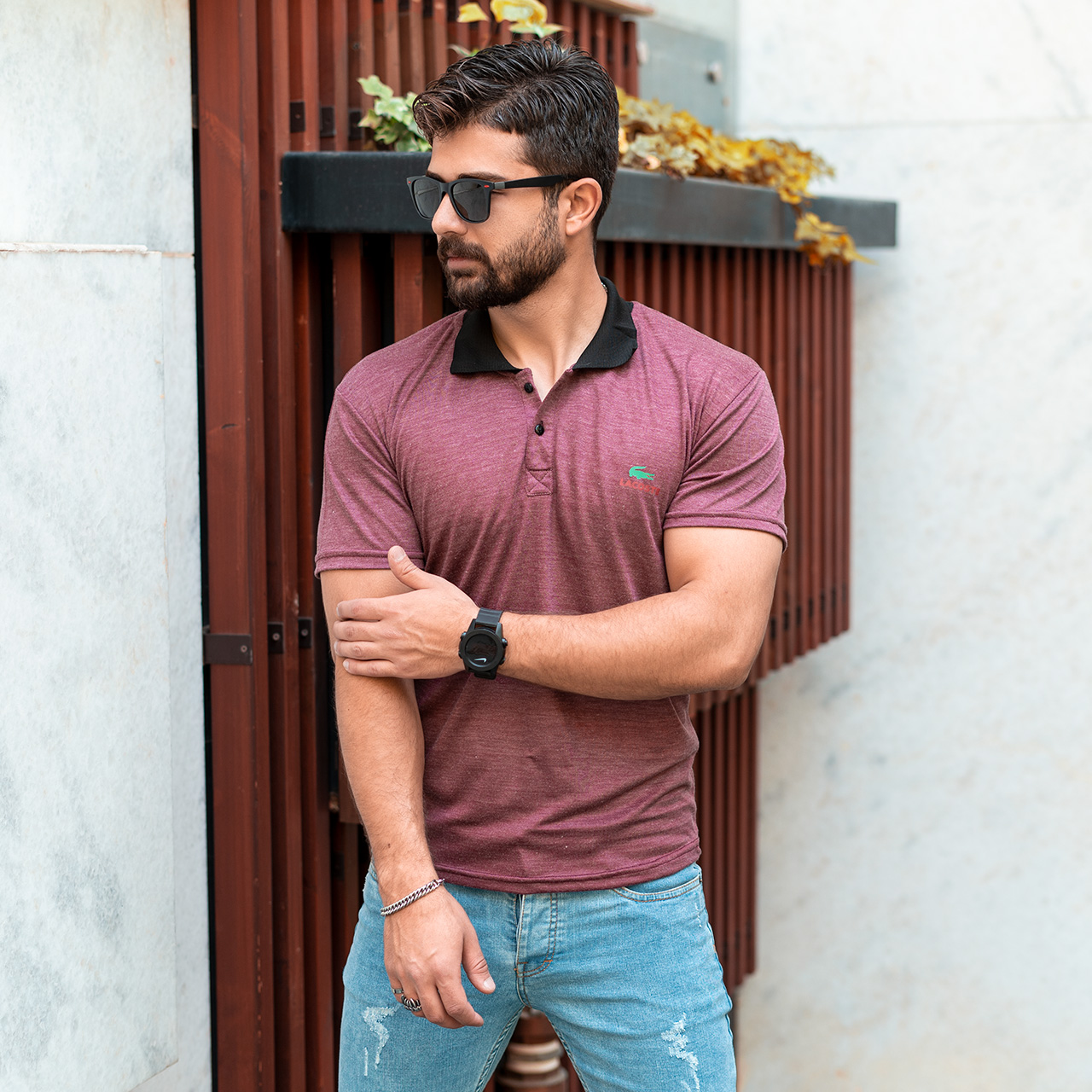 تیشرت مردانه ( مارک رندوم )قرمزمدل kapi