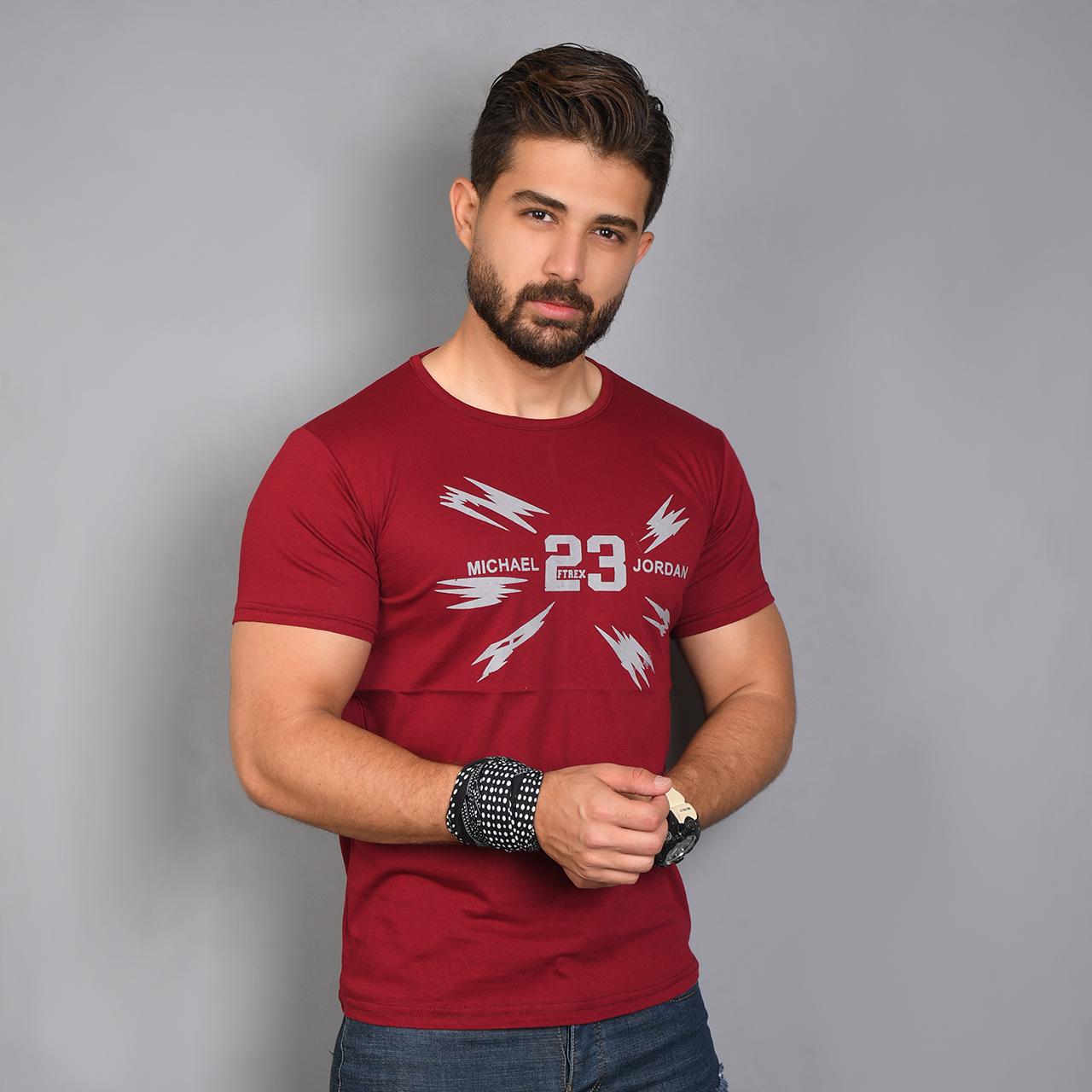 تیشرت مردانه (T) قرمز مدل 23