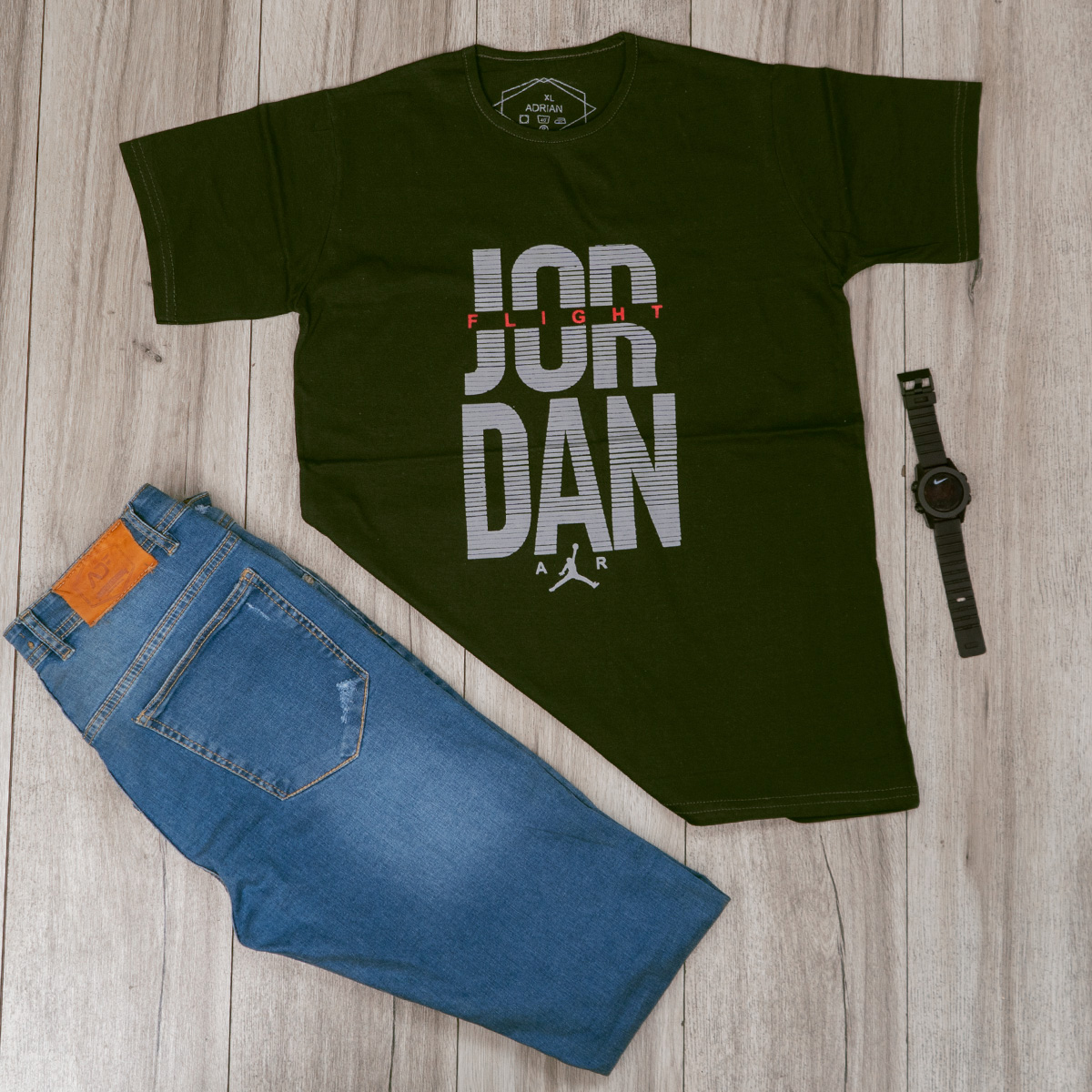 تیشرت مردانه سبز(T) مدل Jordan