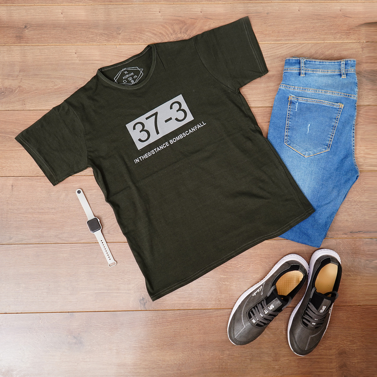 تیشرت مردانه سبز(T) مدل 373