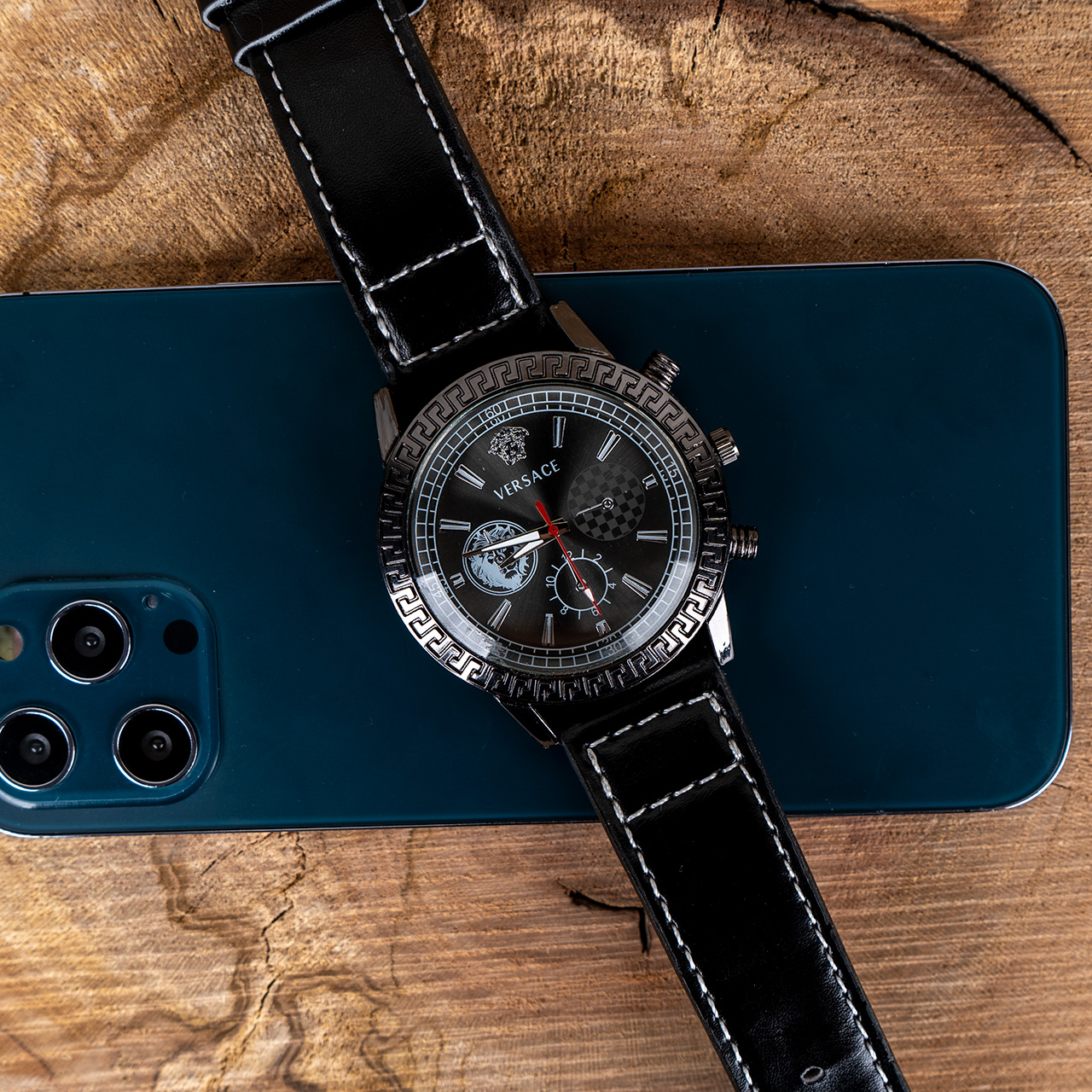 ساعت مچی مشکی مردانه Versace مدلE70
