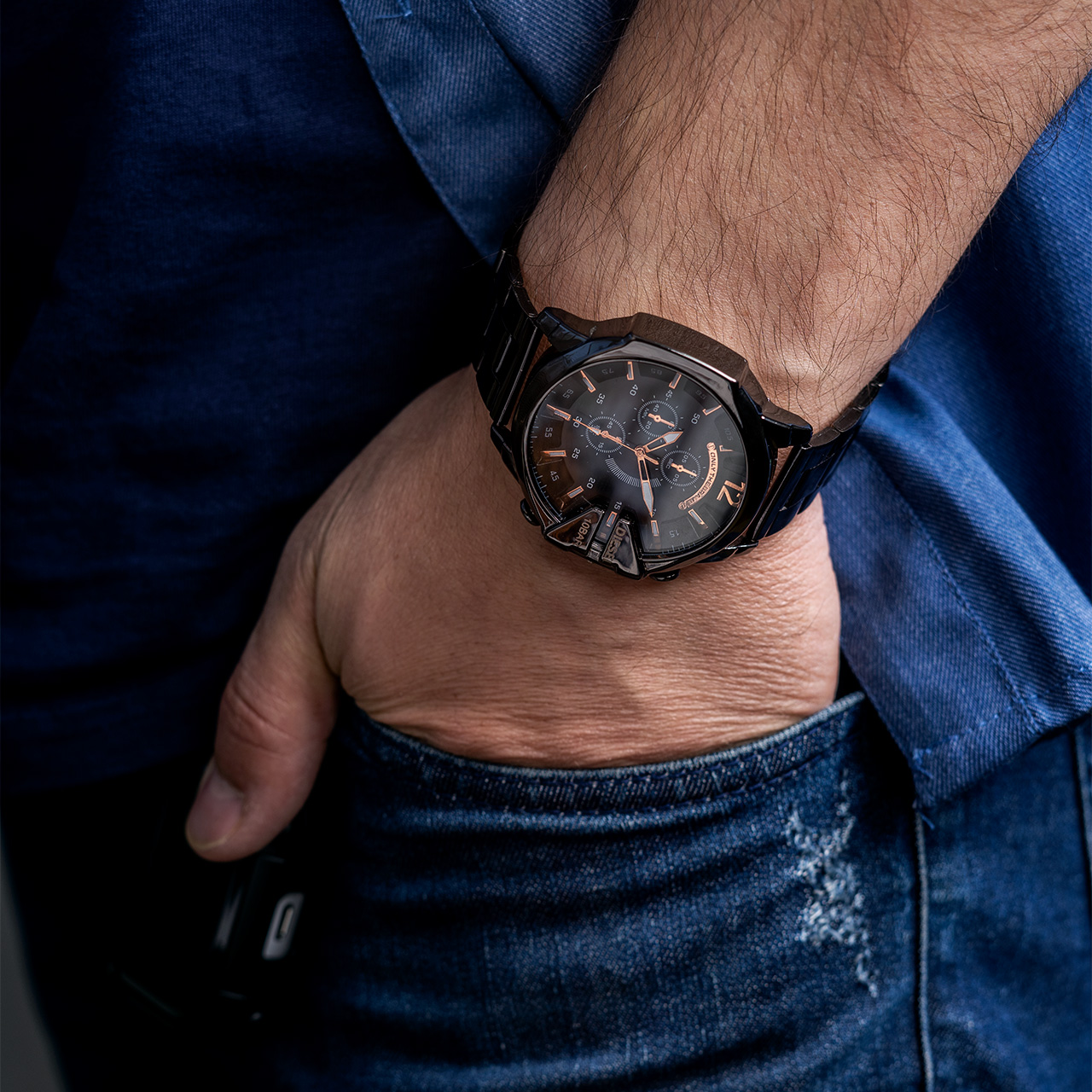 ساعت مچی DIESEL مردانه مشکی صفحه مشکی مدل U700