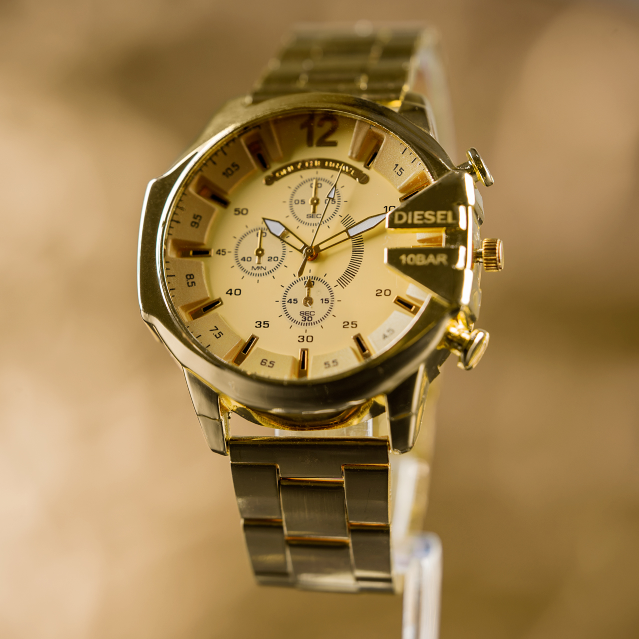 ساعت مچی DIESEL مردانه طلایی صفحه طلایی مدل U700