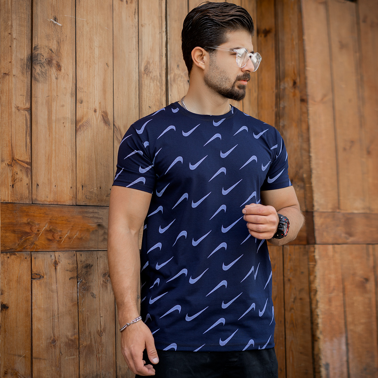 تیشرت نایک سرمه ای مردانه مدل omid