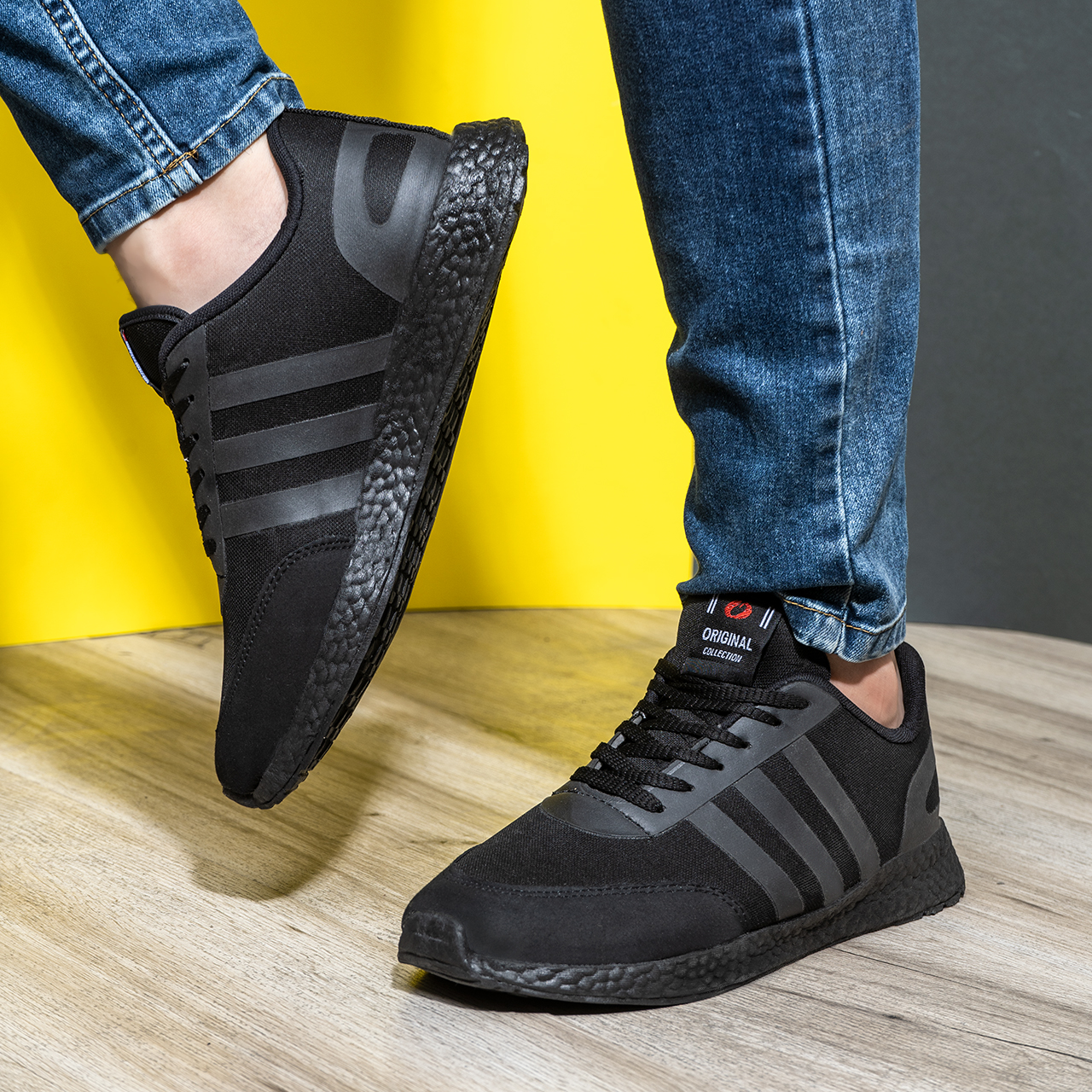 کفش ورزشی آدیداس مردانه مشکی زیره مشکی مدل Hami