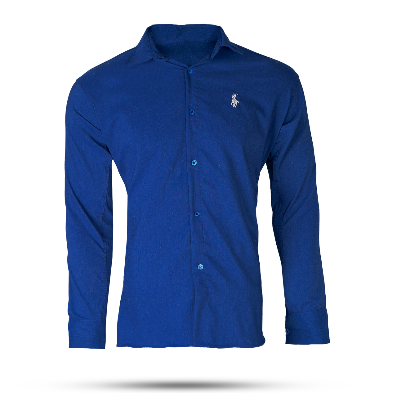 پیراهن مردانه آبی کاربنی مدل VQ