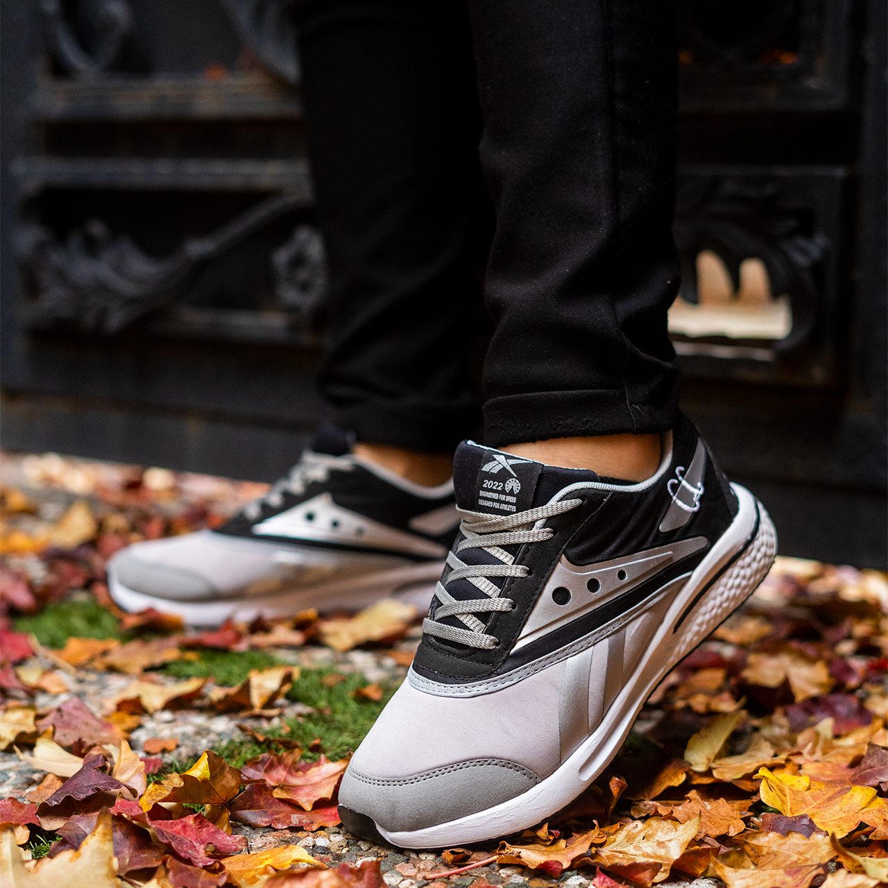 کفش ورزشی ریبوک مشکی طوسی مردانه مدل 25CC