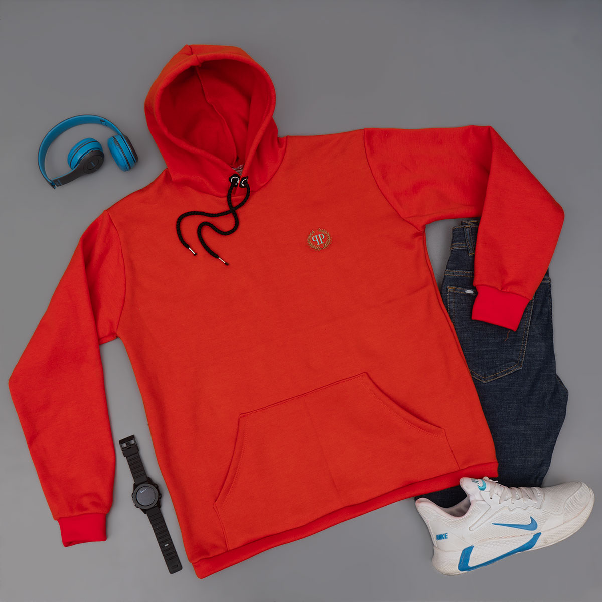 هودی مردانه نایک قرمز مدل Zanko