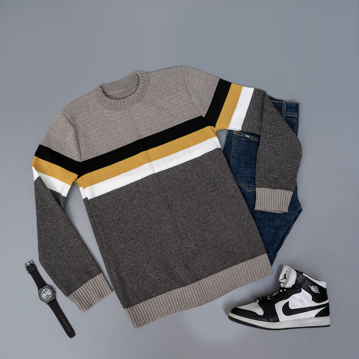 پلیور مردانه کرم مدل MISHA