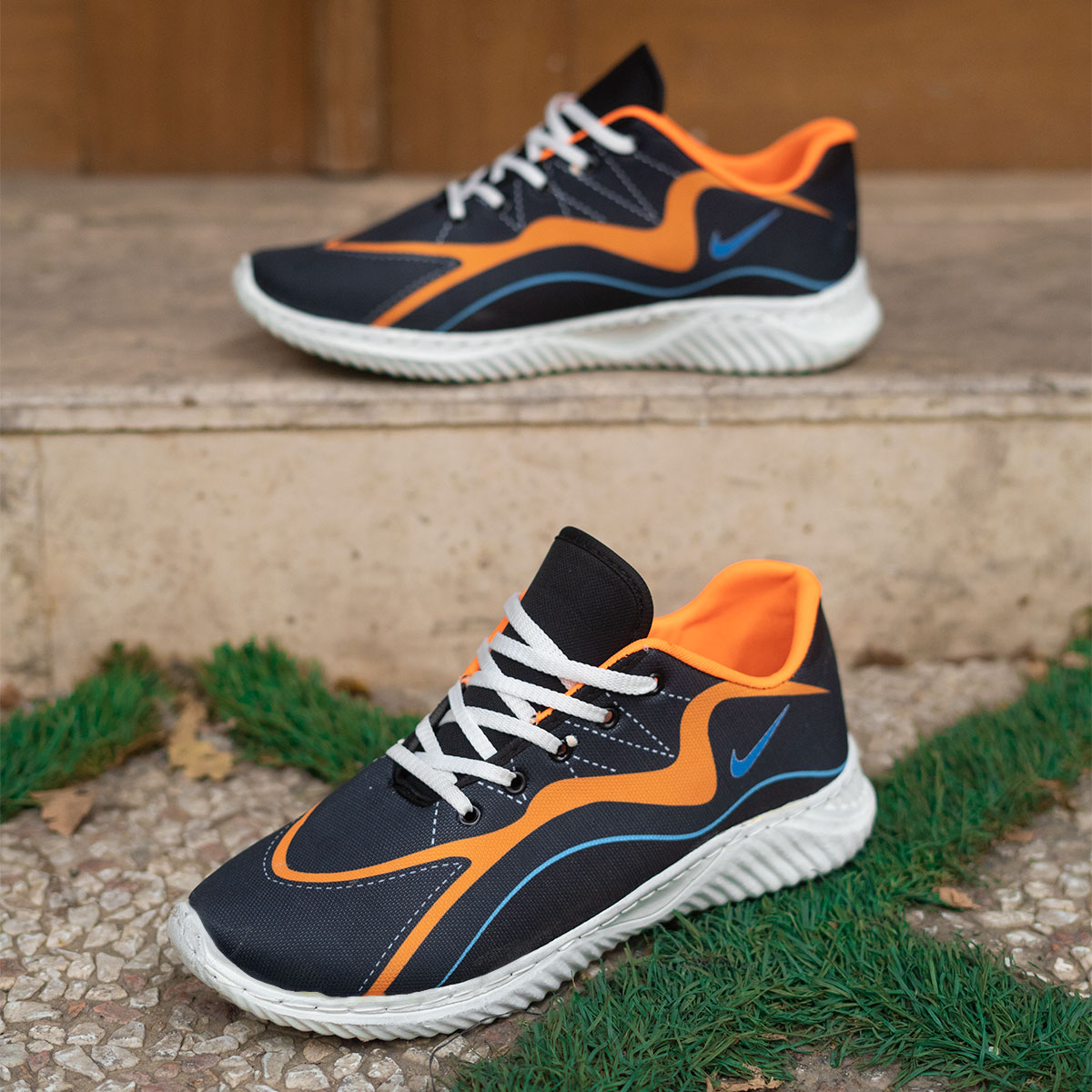 کفش ورزشی (T) مردانه مشکی نارنجی مدل jimin