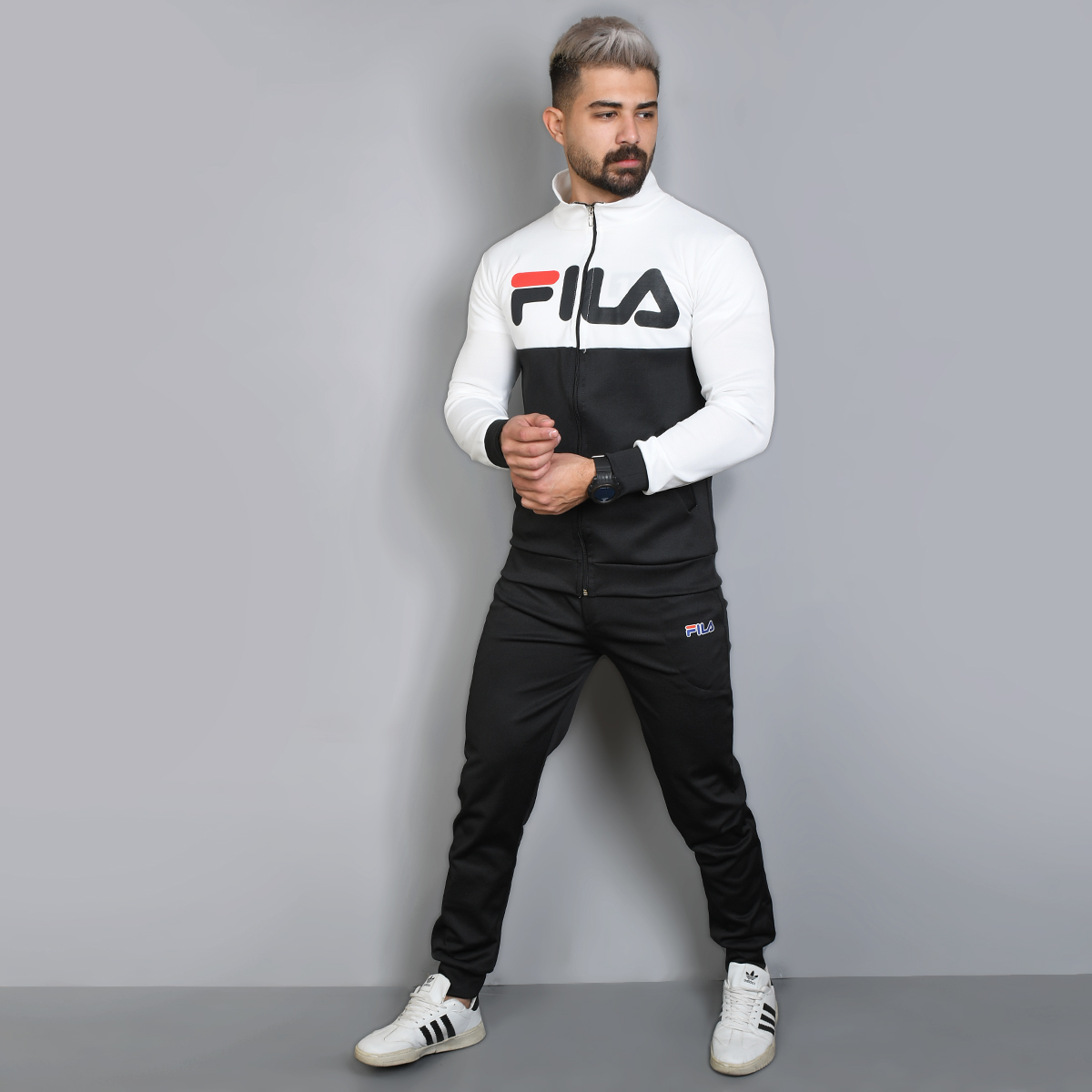 ست سوییشرت شلوار Fila سفید مدلHamin