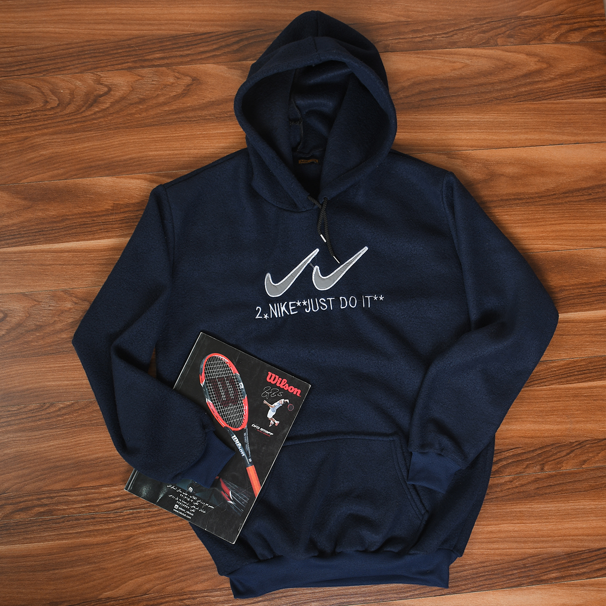 هودی مردانه سرمه ای 2Nike مدل kavalo