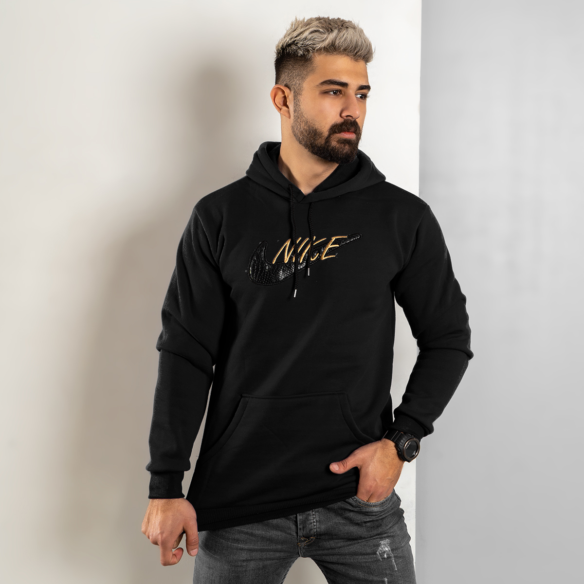 هودی Nike مشکی مردانه مدل Henry