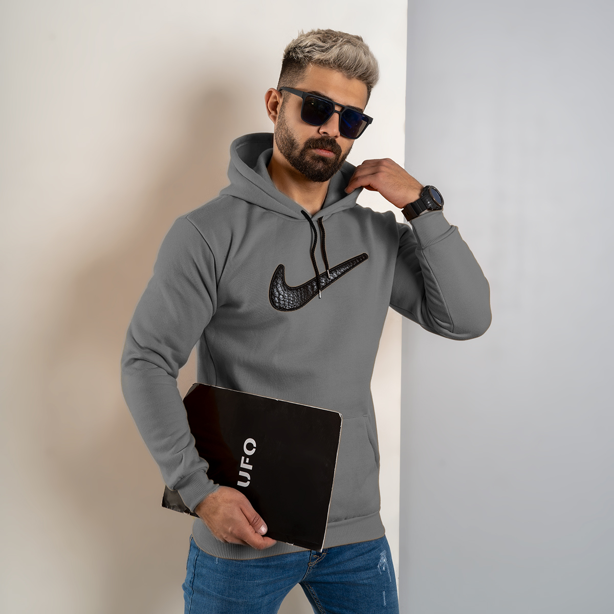 هودی Nike طوسی مردانه مدل Raymond