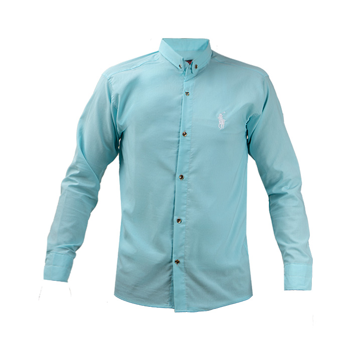 پیراهن مردانه آبی فیروزه ای مدل VQ