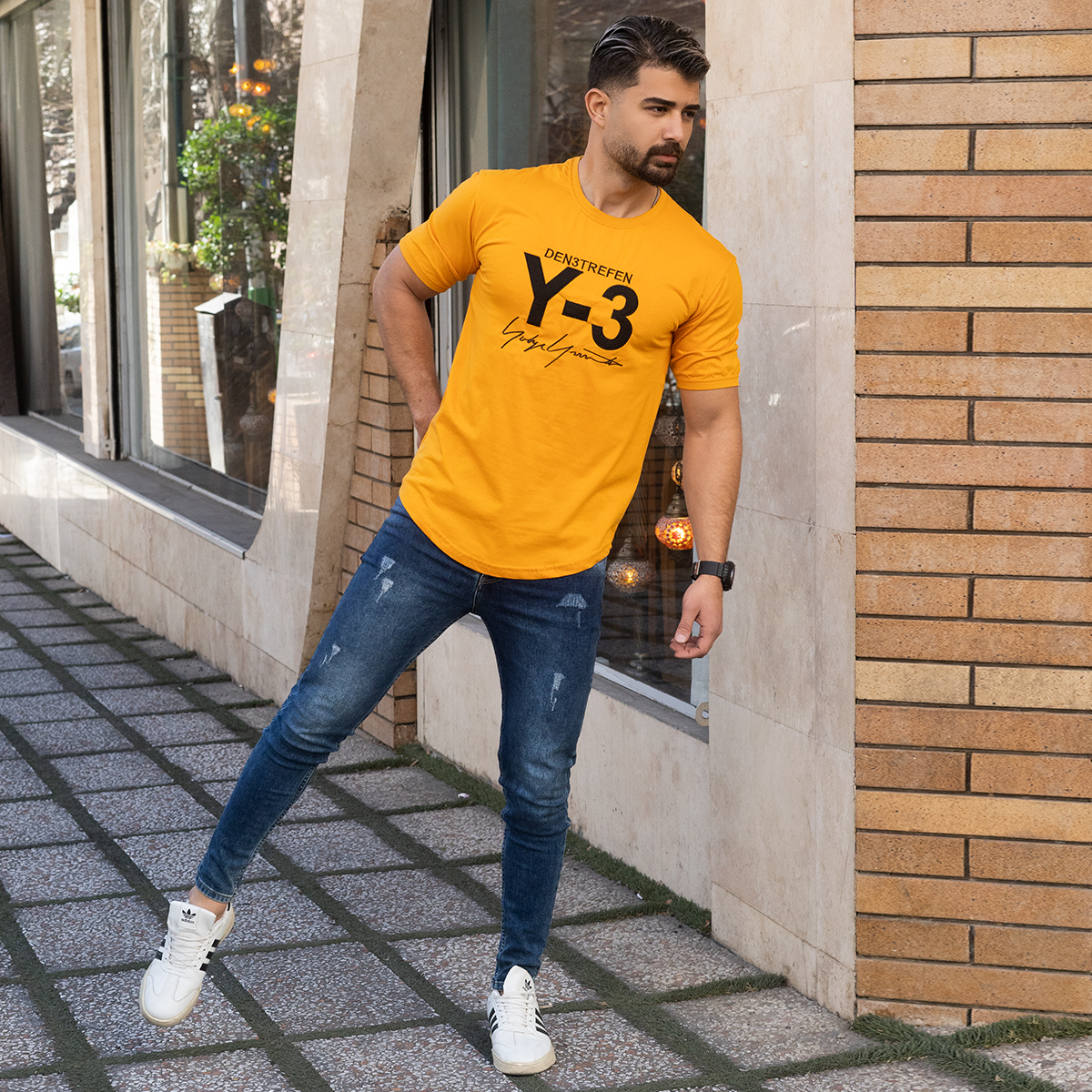 تیشرت Y-3 خردلی مردانه مدل savin