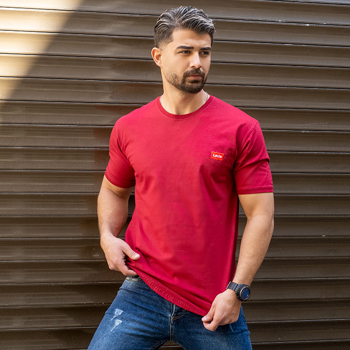 تیشرت مردانه قرمز مدل Levis
