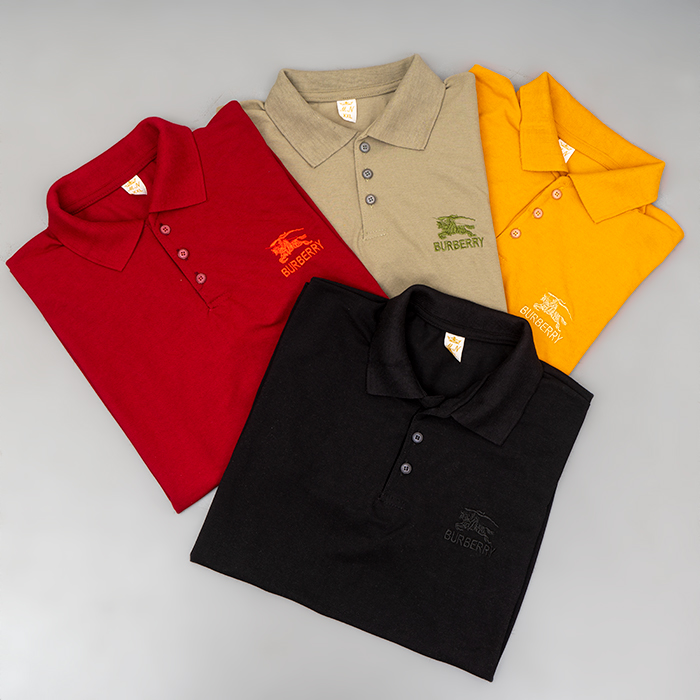 تیشرت مردانه زرشکی مدل burberry