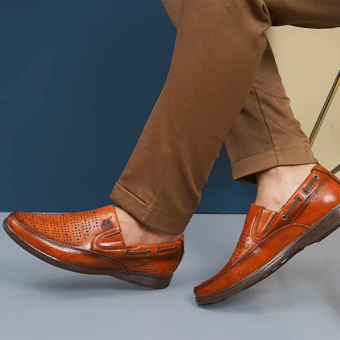 کفش کالج مردانه عسلی مدل Ariano