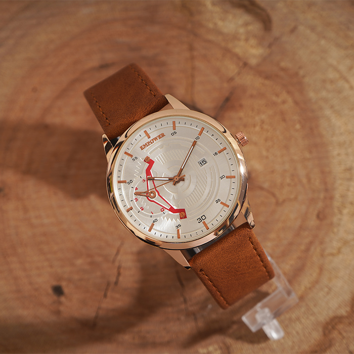 ساعت مچی عسلی صفحه سفید(طرح کمان) empower مدل EM20