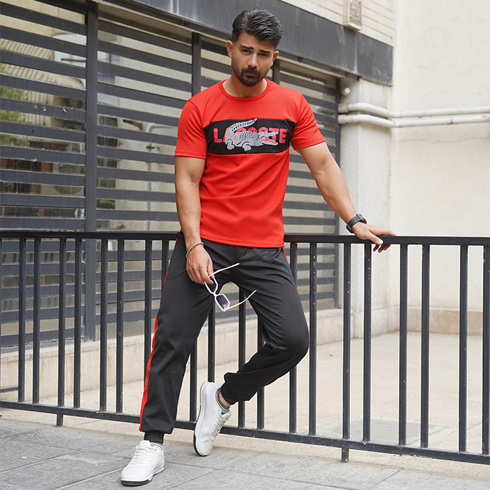 ست تیشرت شلوارLocoste مردانه مدل Walaya