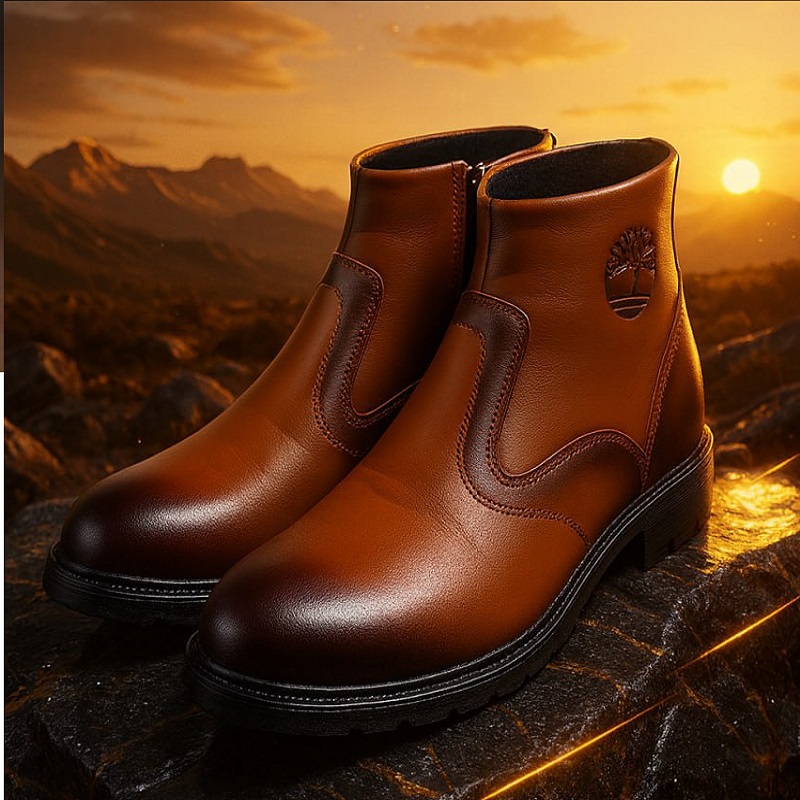 نیم بوت مردانه عسلی مدل Rad