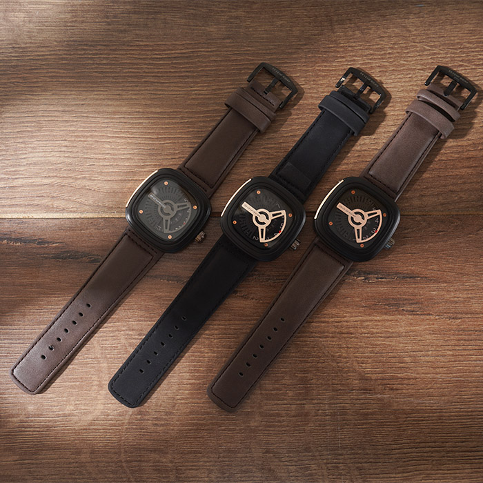 ساعت sevenfriday قهوه ای طلایی مدل zado